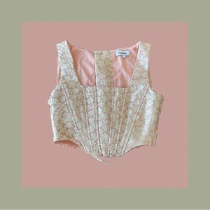 Pomelo Corset with Embroidery Florals